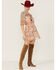 Miss Me Women's Patchwork Long Sleeve Dresss, Mauve, hi-res