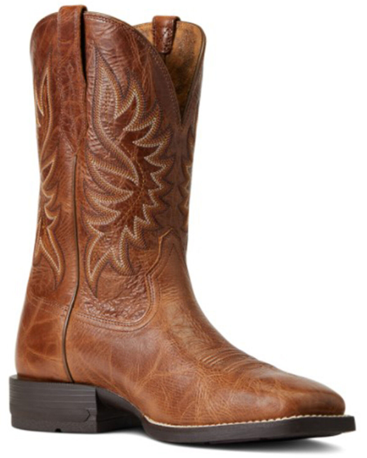 Image #1 - Ariat Men's Brander Leather Performance Western Boot - Broad Square Toe, Brown, hi-res