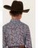 Image #4 - Roper Boys' Amarillo Paisley Print Long Sleeve Western Pearl Snap Shirt, Wine, hi-res