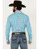 Image #4 - Rock & Roll Denim Men's Southwestern Print Long Sleeve Pearl Snap Stretch Western Shirt, Turquoise, hi-res