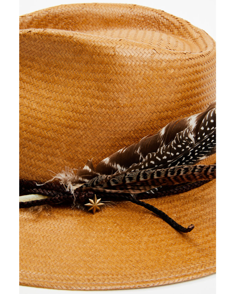 Stetson Juno Feather Western Straw Hat, Sand, hi-res
