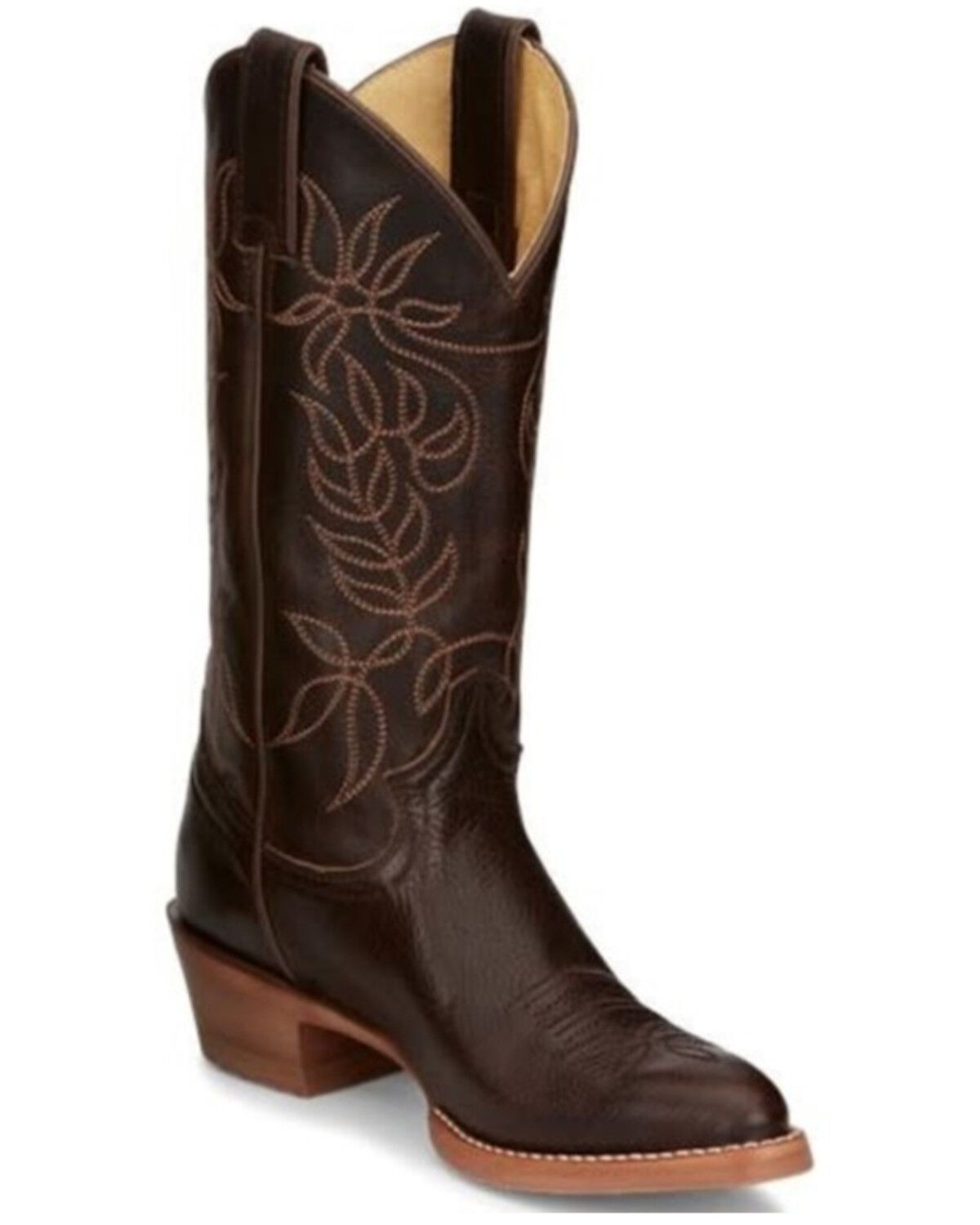 Image #1 - Justin Women's Rosey Western Boot - Round Toe, Coffee, hi-res