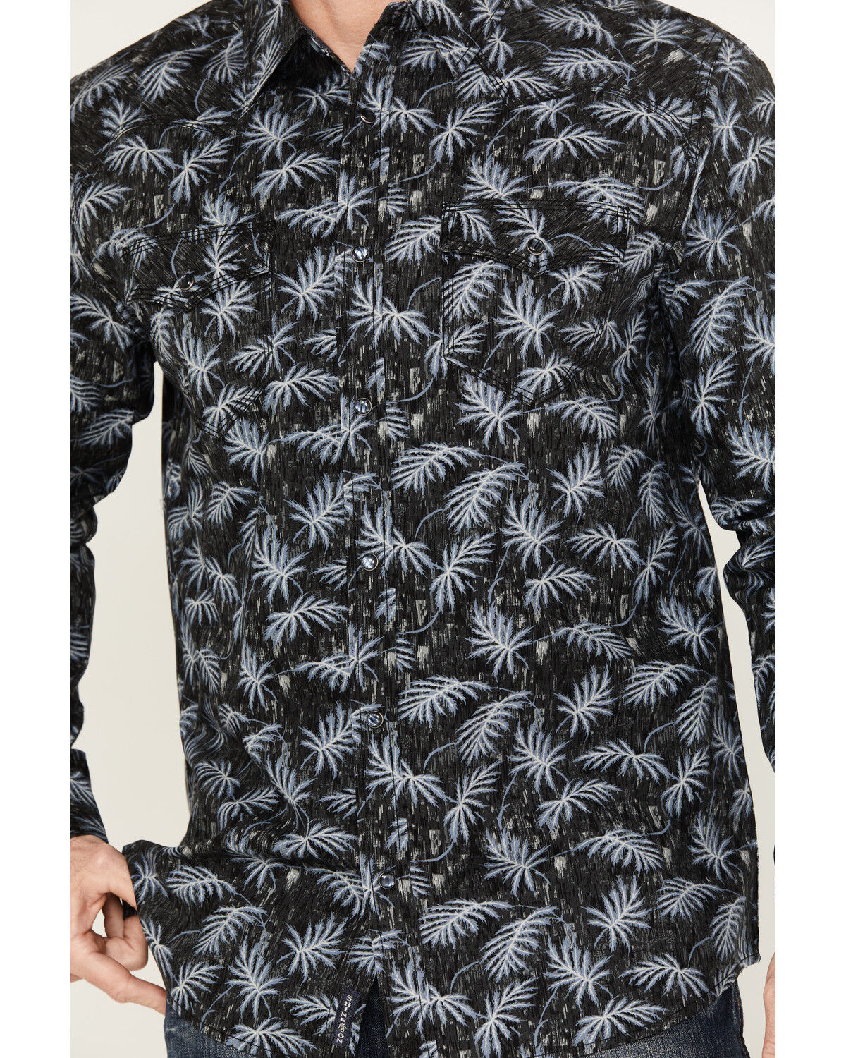 Image #3 - Moonshine Spirit Men's Kaanapali Floral Print Long Sleeve Snap Western Shirt, Black, hi-res