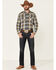 Ariat Men's Moss Alhambra Retro Plaid Print Long Sleeve Snap Western Shirt , Green, hi-res