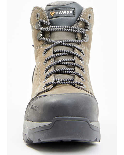 Image #4 - Hawx Men's Lace To Toe Tychee Deep Seated Waterproof Comp Work Boots - Round Toe, Brown, hi-res
