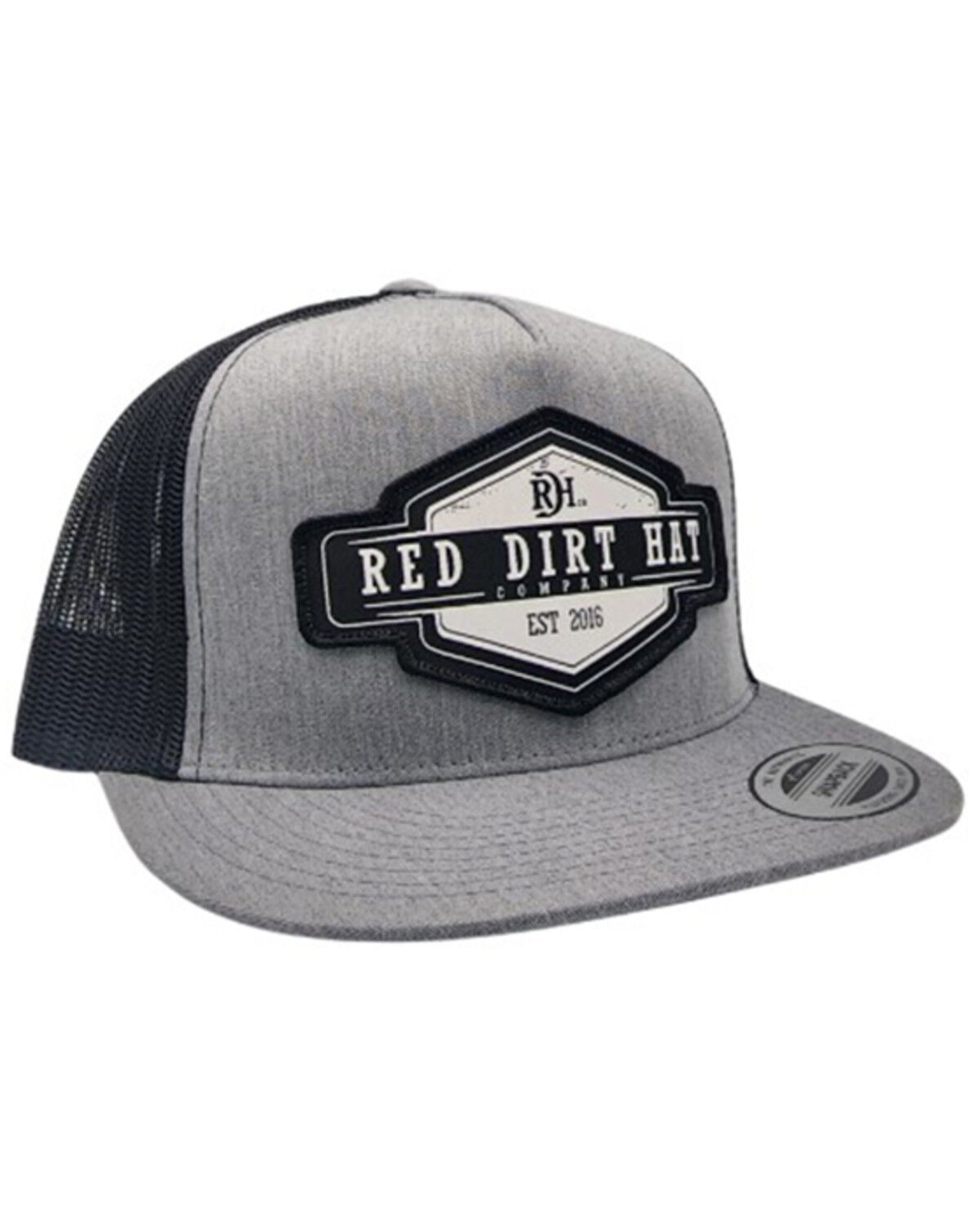 Image #1 - Red Dirt Hat Men's Roughstock Logo Patch Ball Cap, Grey, hi-res