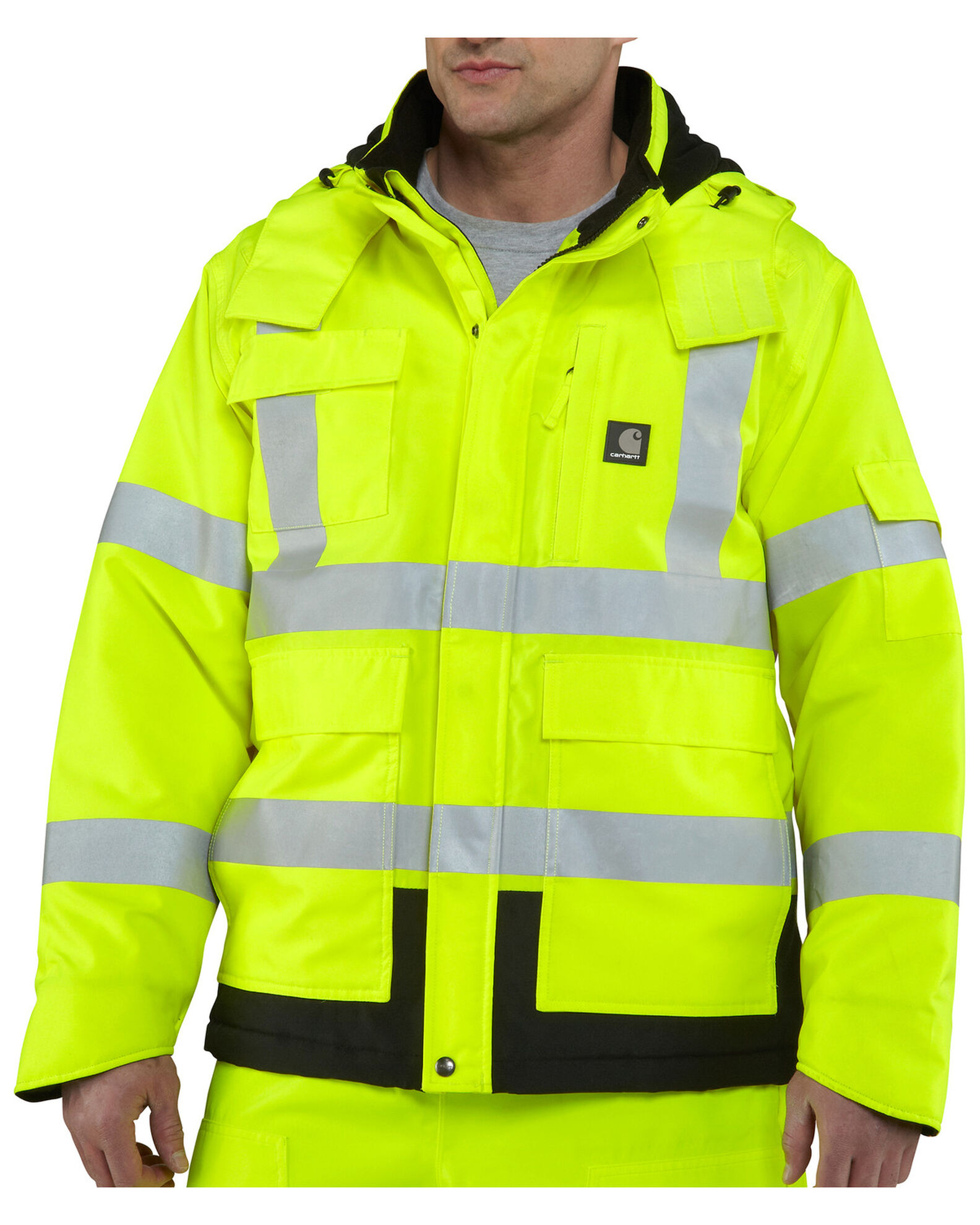 Image #4 - Carhartt Men's High Visibility Water Repellent Sherwood Work Jacket, , hi-res