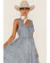 Image #2 - Scully Women's Lace-Up Jacquard Maxi Dress, Grey, hi-res