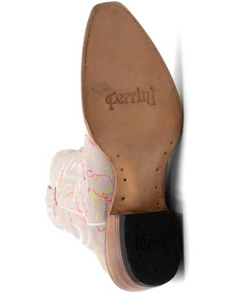 Image #7 - Ferrini Women's Belle Western Boots - Snip Toe , White, hi-res