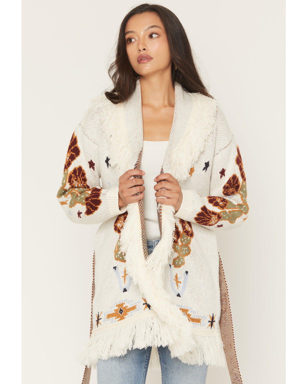 Image #3 - Idyllwind Women's Peregrine Eagle Cardigan Sweater, Cream, hi-res