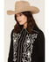 Image #2 - Kimes Ranch Women's Stevie Floral Embroidered Long Sleeve Pearl Snap Western Shirt, Black, hi-res