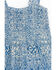 Yura Girls' Southwestern Print Spaghetti Strap Dress, Blue, hi-res