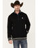Image #1 - RANK 45® Men's Bring it 1/4 Zip Pullover, Black, hi-res