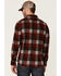 Flag & Anthem Men's Berks Plaid Textured Knit Long Sleeve Button-Down Western Shirt , Red, hi-res