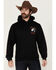 Image #2 - Riot Society Men's Boot Barn Exclusive Ropin' Souls Reaper Graphic Hooded Sweatshirt, Black, hi-res