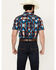 Image #4 - RANK 45® Men's Raflame Southwestern Print Button-Down Stretch Western Shirt, Dark Orange, hi-res