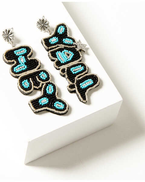 Image #1 - Idyllwind Women's Hey Y'all Turquoise Beaded Earrings , Turquoise, hi-res