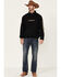 Image #2 - Cinch Men's Black Logo Sleeve 1/4 Zip Front Windbreaker Pullover , , hi-res