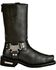 Milwaukee Motorcycle Clothing Men's Harness Motorcycle Boots, Black, hi-res