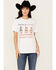 Image #1 - Bohemian Cowgirl Women's Make America Cowboy Short Sleeve Graphic Tee, White, hi-res