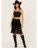 Image #1 - Rock & Roll Denim Women's Fringe Buckle Skirt, , hi-res
