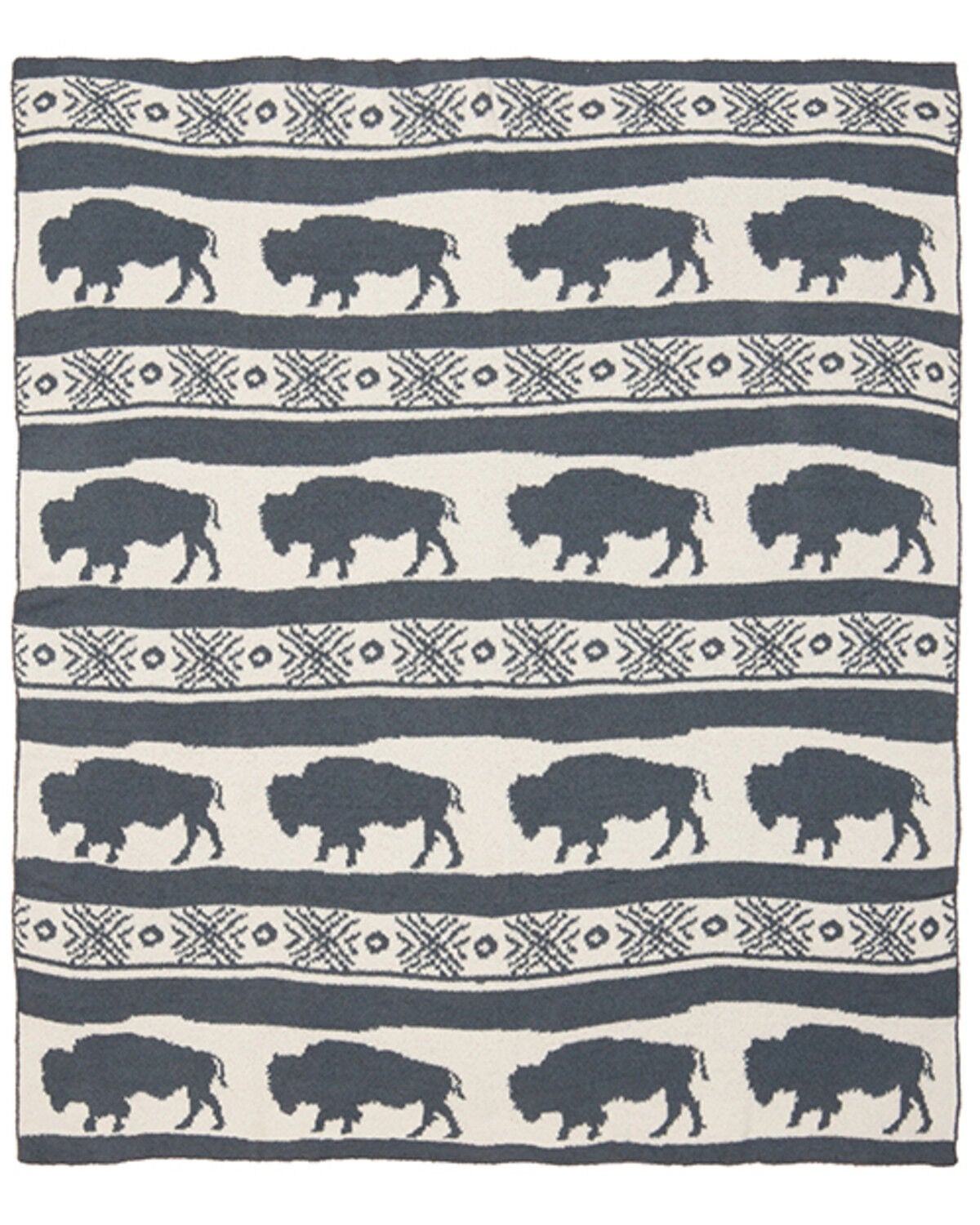 Image #1 - Carstens Home Buffalo Print Blanket, Blue, hi-res