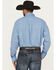 Image #4 - George Strait by Wrangler Men's Geo Print Long Sleeve Button-Down Stretch Western Shirt - Big, Blue, hi-res