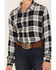 Image #3 - Hooey Women's Plaid Print Long Sleeve Snap Flannel Shirt, Black, hi-res