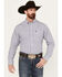 Image #1 - George Strait by Wrangler Men's Plaid Long Sleeve Button Down Western Shirt, Pink, hi-res