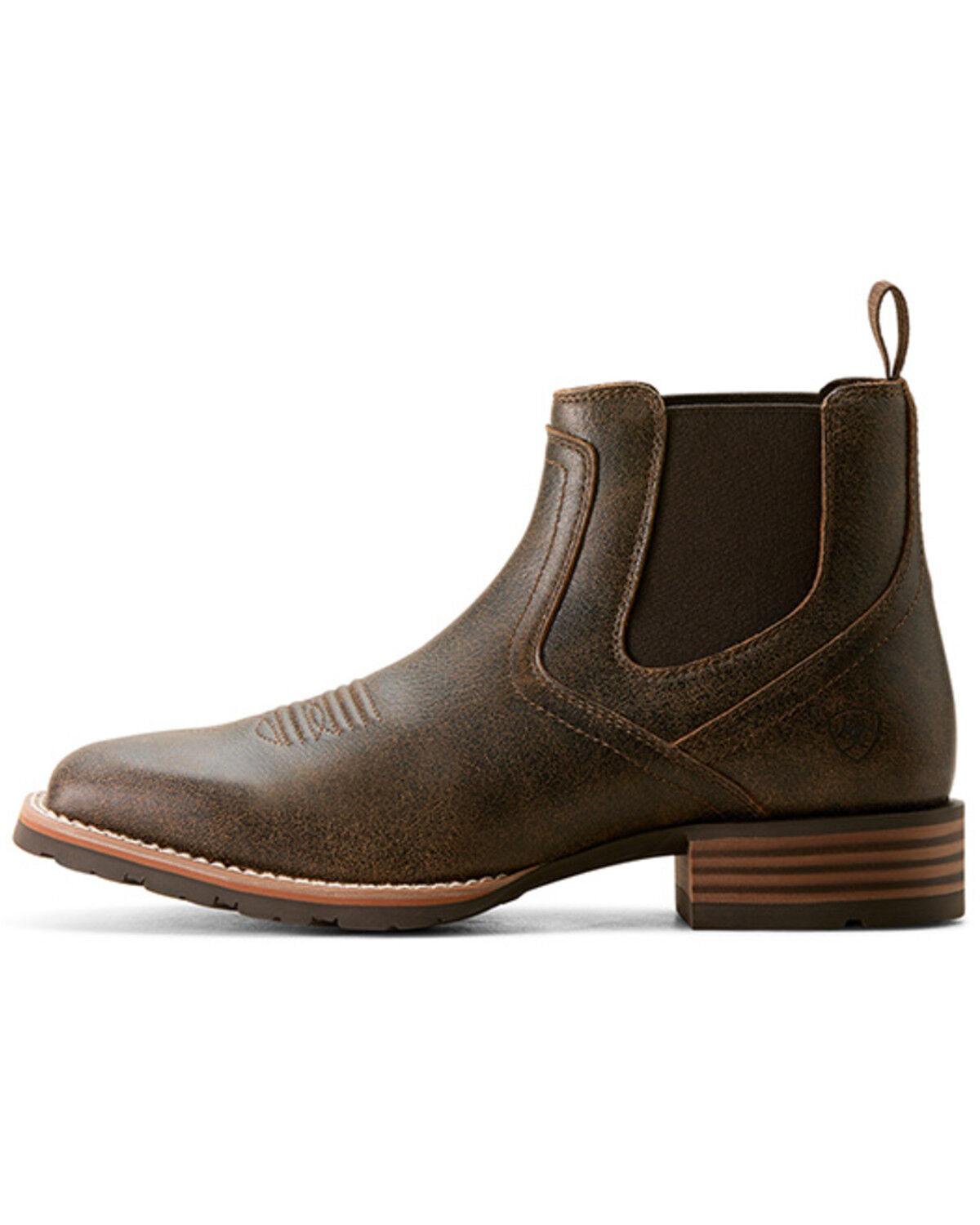 Image #2 - Ariat Men's Hybrid Low Boy Chelsea Boots - Broad Square Toe, Brown, hi-res
