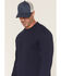 Image #3 - Hawx Men's Scream Long Sleeve Graphic Work T-Shirt, Navy, hi-res