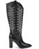 Image #2 - Daniel X Diamond Women's The Tall T Leather Western Boots - Snip Toe, Black, hi-res