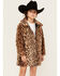 Image #2 - Urban Republic Girls' Cheetah Faux Fur Long Coat - Youth, Cheetah, hi-res