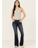 Shyanne Women's Palo Verde High Rise Bootcut Stretch Jeans, Dark Wash, hi-res