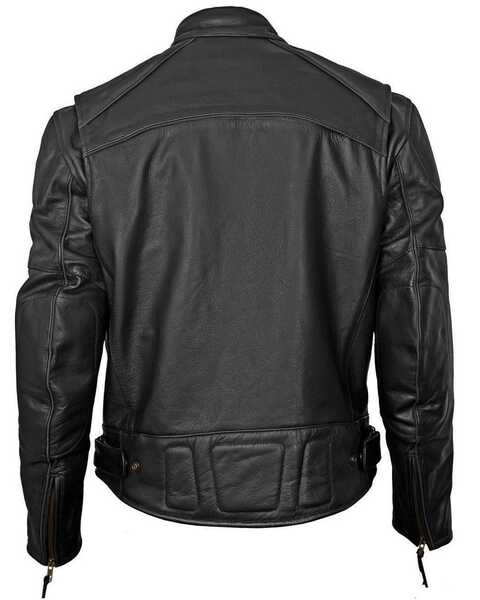 Image #2 - Milwaukee Motorcycle Clothing Men's Scooter Leather Jacket - Big & Tall**DISCONTINUED**, , hi-res