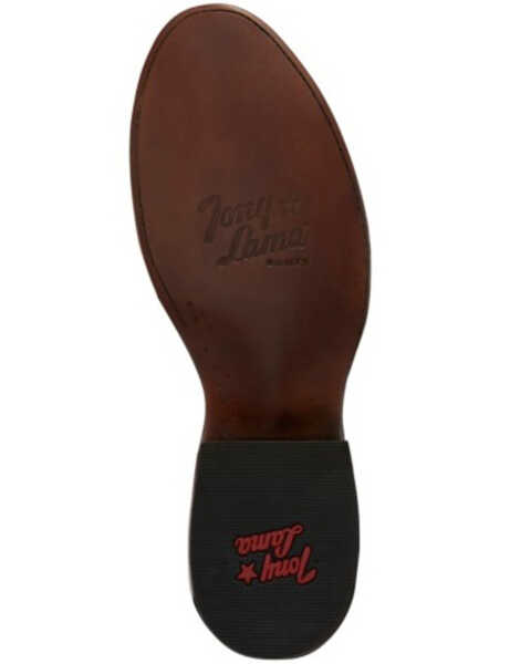 Tony Lama Men's Patron Saddle Exotic Smooth Western Boots - Round Toe, Cognac, hi-res