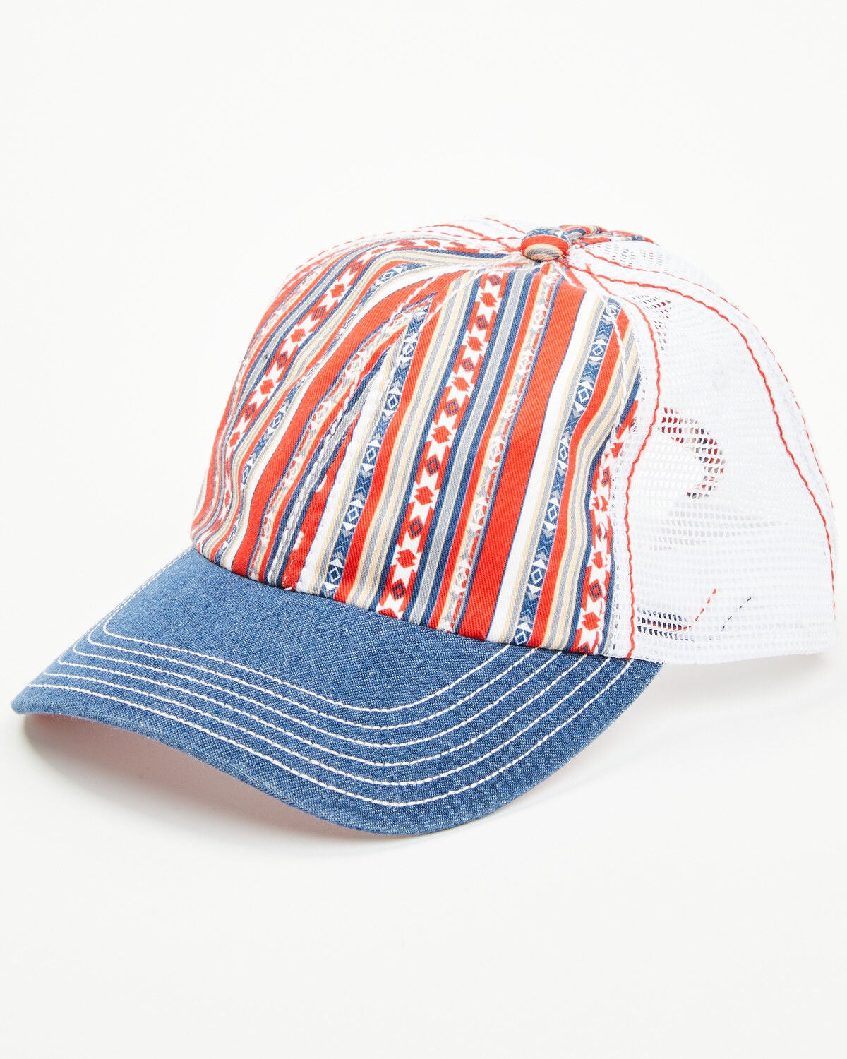 Catchfly Women's Southwestern Striped Ball Cap, Multi, hi-res