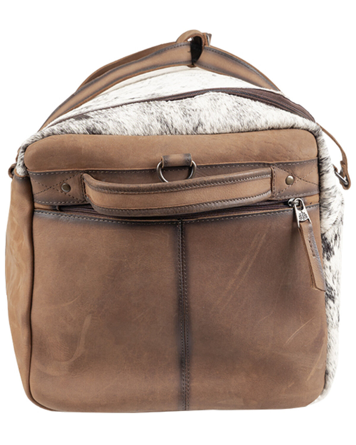 Image #5 - STS Ranchwear by Carroll Rustler Cowhide Duffle Bag, Brown, hi-res