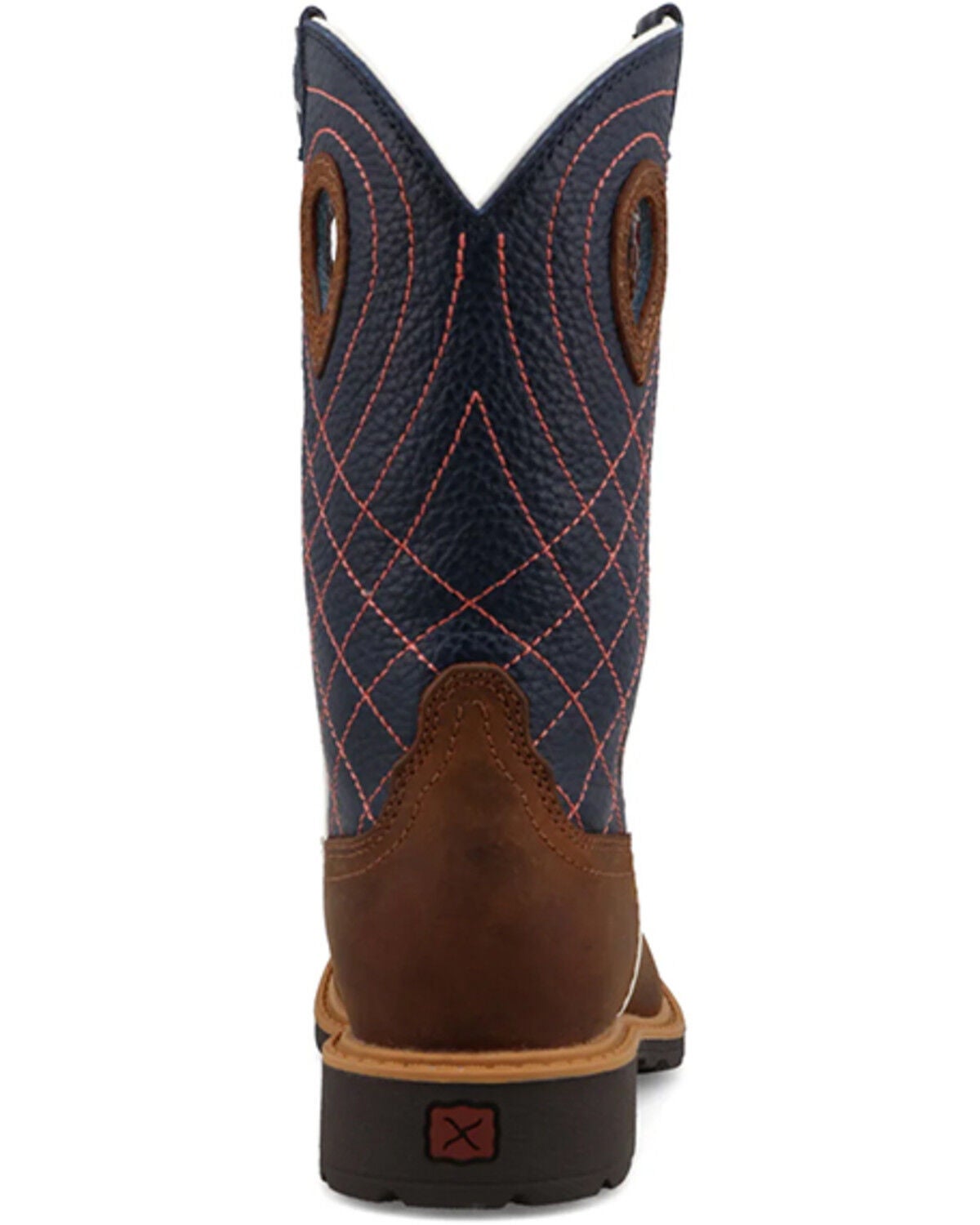 Image #4 - Twisted X Boys' Cowboy Work Western Boots - Broad Square Toe, Navy, hi-res