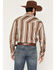 Image #4 - Rock & Roll Denim Men's Striped Long Sleeve Snap Stretch Western Shirt, Brown, hi-res