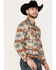 Rock & Roll Denim Men's Southwestern Stretch Long Sleeve Snap Western Shirt, Tan, hi-res