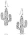 Image #2 - Montana Silversmiths Women's Desert Full Moon Cactus Earrings, Silver, hi-res