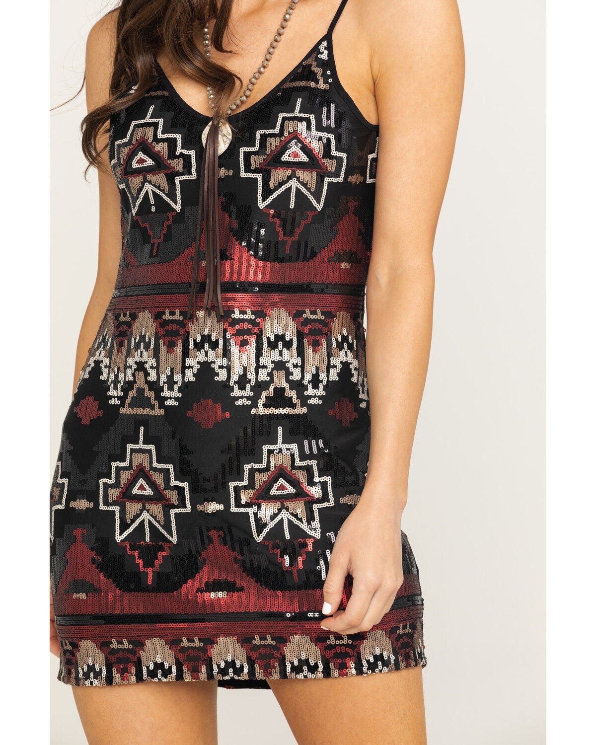 sequin aztec dress