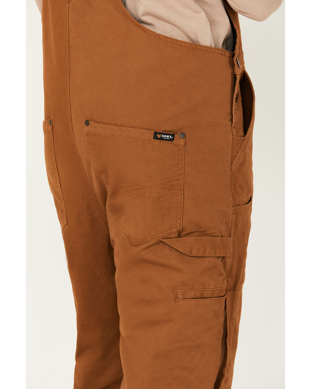Image #4 - Hawx Men's Tillman Insulated Duck Bib Overalls, Rust Copper, hi-res