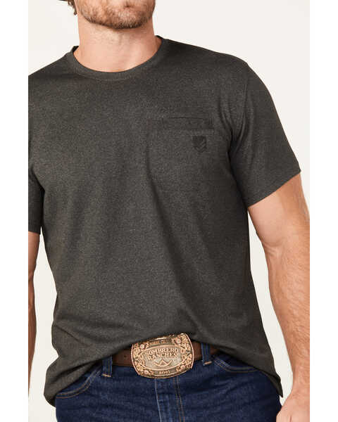 Image #3 - RANK 45® Men's Short Sleeve Performance T-Shirt, Charcoal, hi-res
