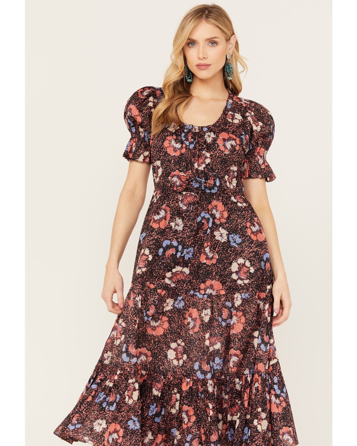 Image #2 - Cleobella Women's Multicolored Floral Caroline Midi Dress, Multi, hi-res