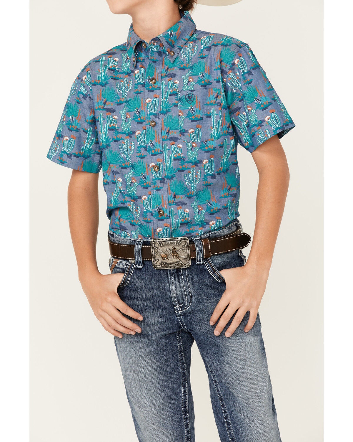 Ariat Boys' Daxton Cactus Print Short 