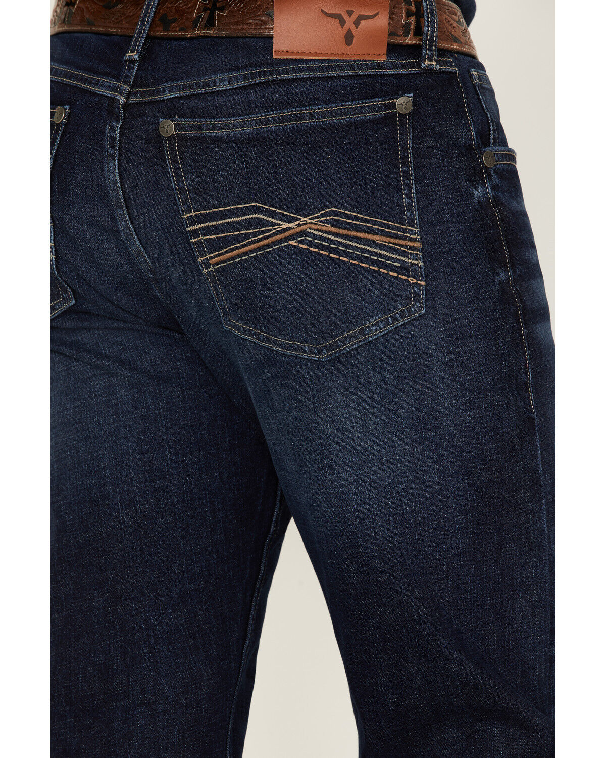 Image #4 - Wrangler 20X Men's Dawn Dark Wash Stretch Slim Straight Jeans, Dark Wash, hi-res