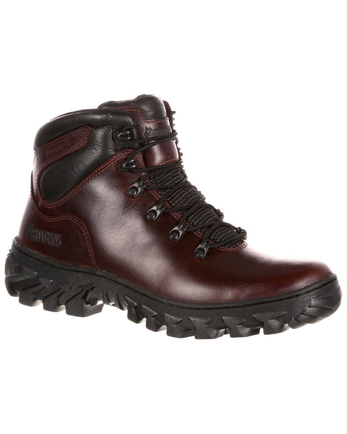 Image #1 - Rocky Men's Jungle Hunter Waterproof Hiker Boots - Round Toe, Dark Brown, hi-res