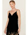 Image #2 - Beyond The Radar Women's Velour Printed Cami Dress, Black, hi-res